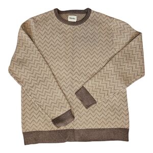 Rhythm. Men's Beige and Brown Sweater